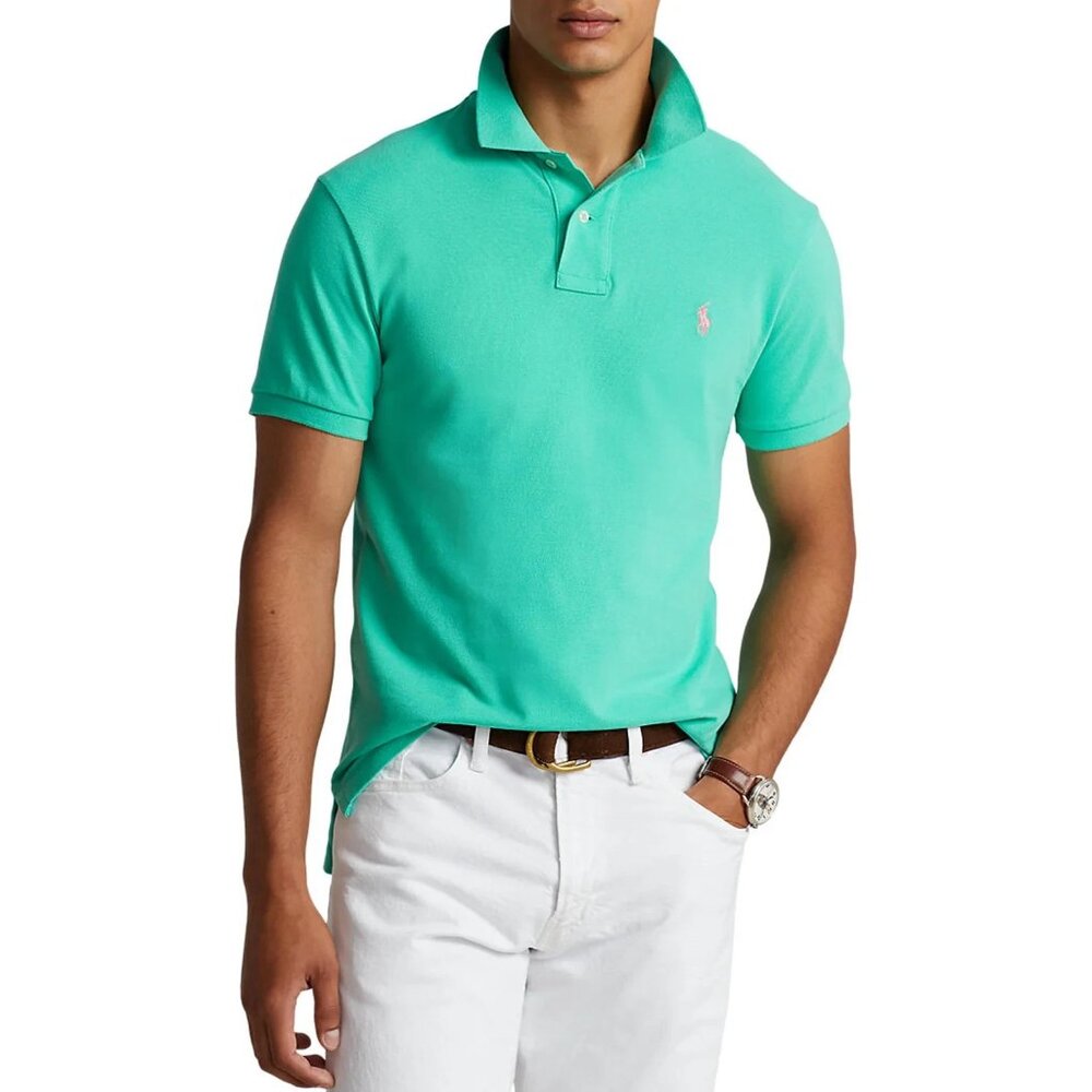 Polo Ralph Lauren Mens XXL Green  Classic Fit Mesh Pony Logo Shirt NEW